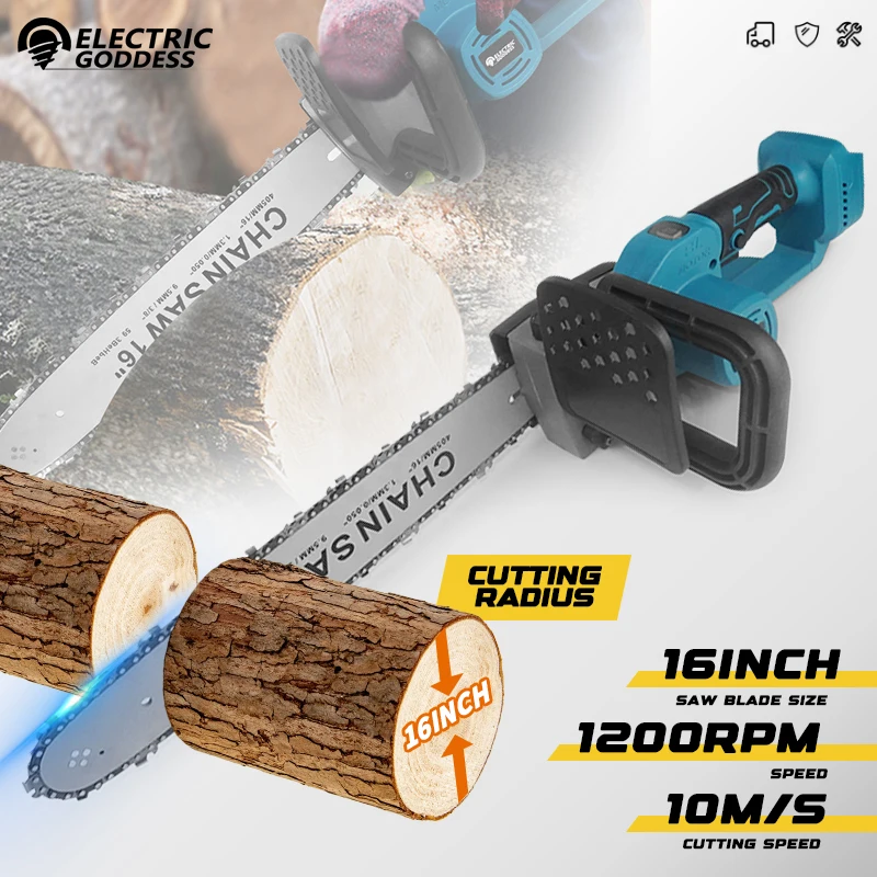 Electric Chainsaw 16 Inch Corded - 16-calowa, akumulatorowa piła łańcuchowa o mocy