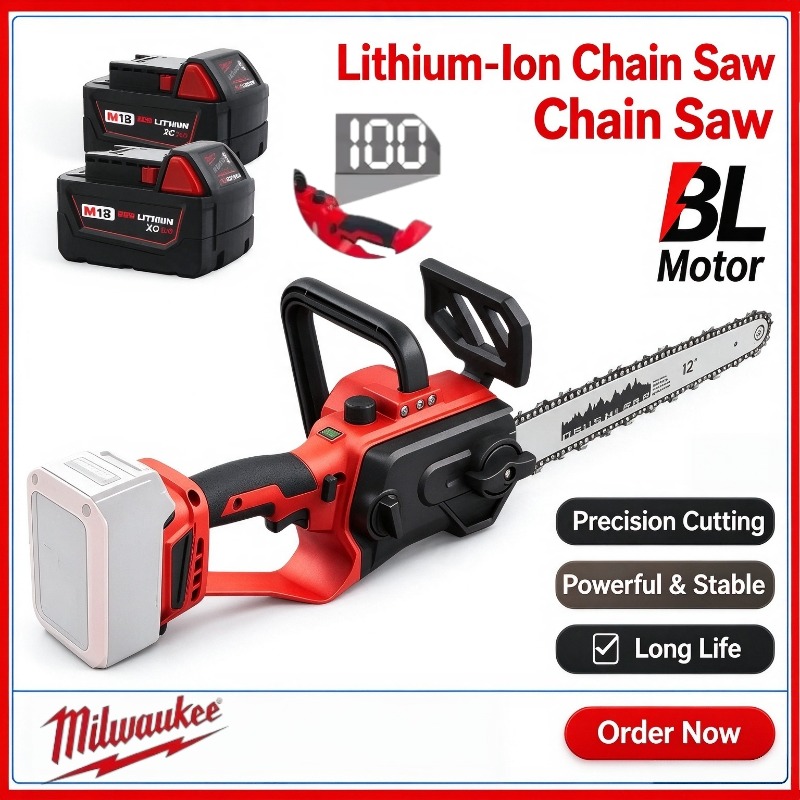 Cordless Chainsaw 12 Inch Battery - Akumulatorowa piła łańcuchowa Milwaukee, 12 cali,