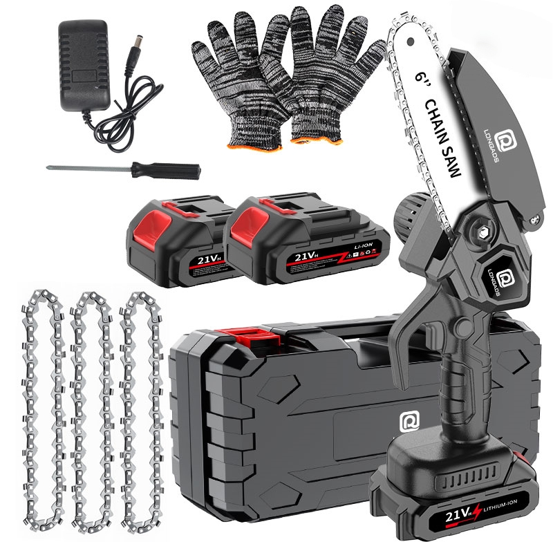 Chainsaw Safety Chaps - Mini pilarka łańcuchowa 6-calowa, regulowany łańcuch,