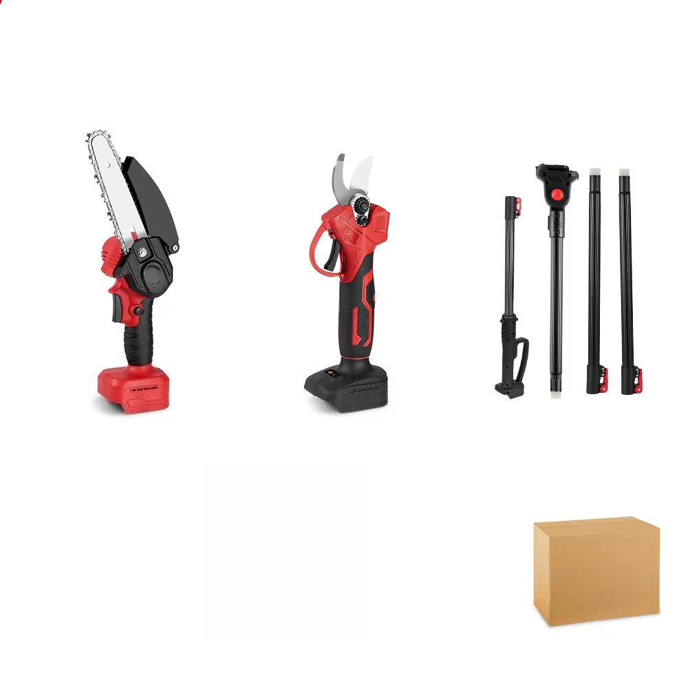 Pole Saw Cordless Telescopic - Zestaw narzędzi ogrodowych bezszczotkowych: elektryczne sekatory,