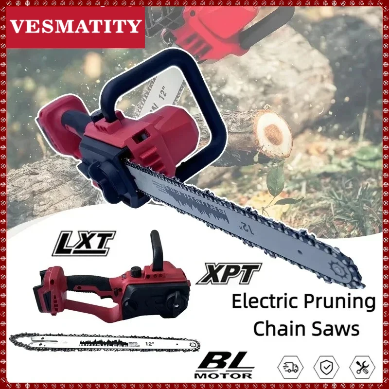 Cordless Chainsaw 12 Inch Battery - Bezszczotkowa piła łańcuchowa 12 cali z