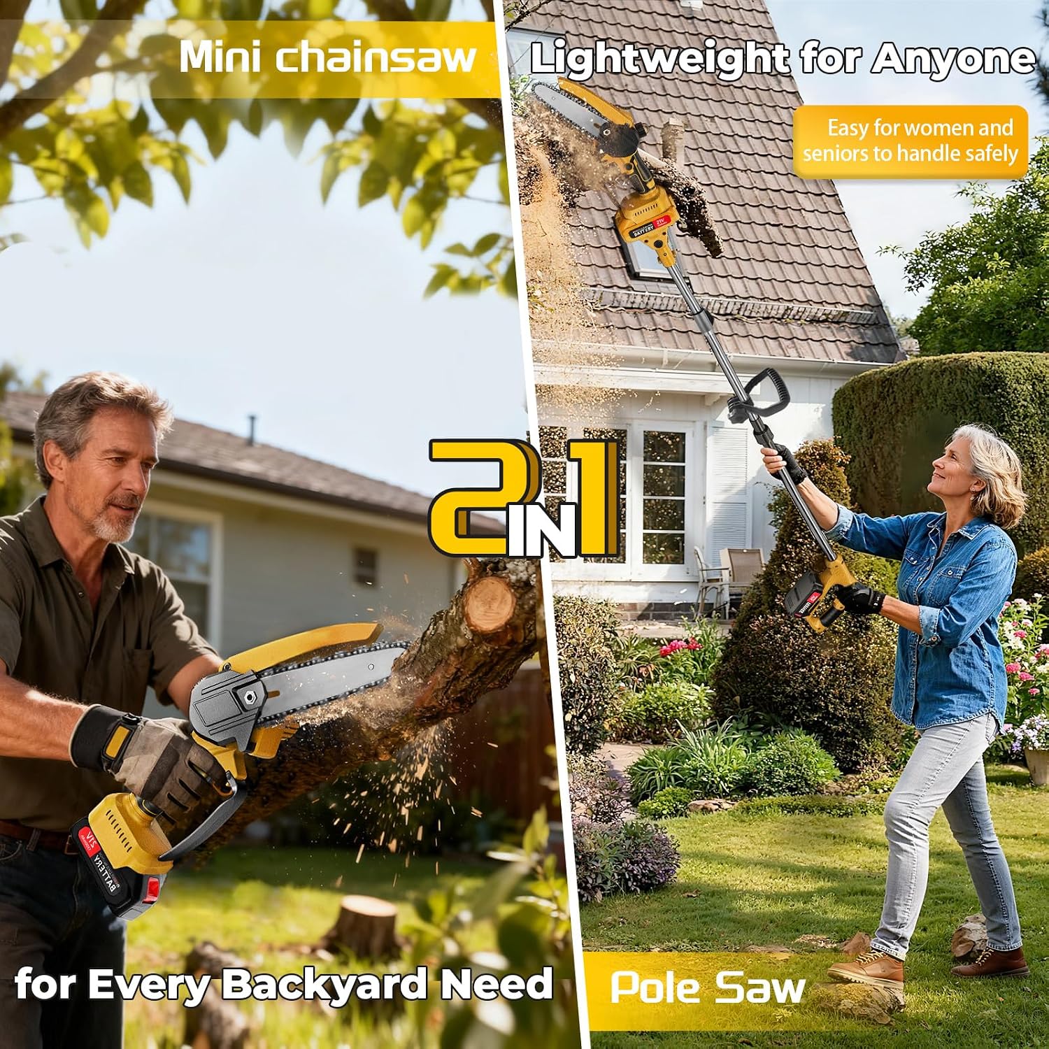 Akumulatorowa, wielofunkcyjna  – Mini Chainsaw 6 Inch Cordless recenzja i cena