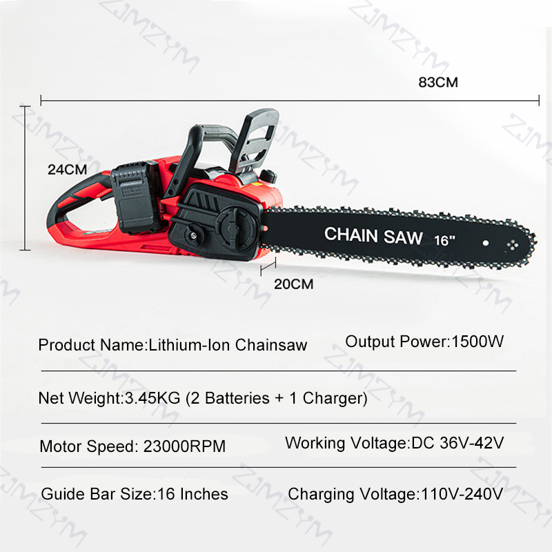 16-calowa bezszczotkowa akumul – Electric Chainsaw 16 Inch Corded recenzja i cena