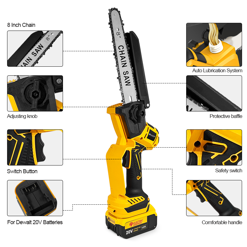 Piła łańcuchowa elektryczna be – Brushless Chainsaw 8 Inch 20V recenzja i cena