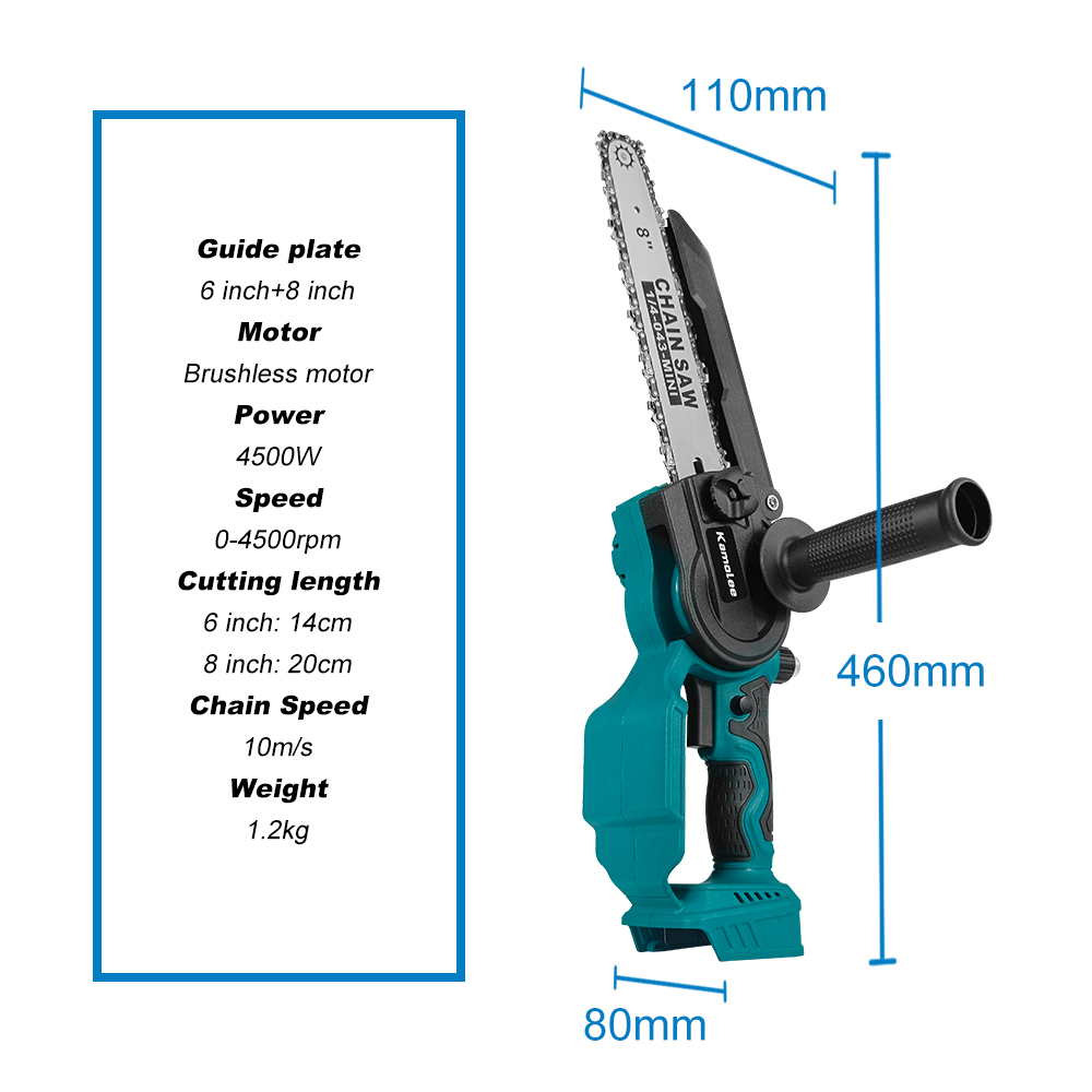 Kamolee 6 cali 8 cali Mini bez – Mini Chainsaw 6 Inch Cordless recenzja i cena