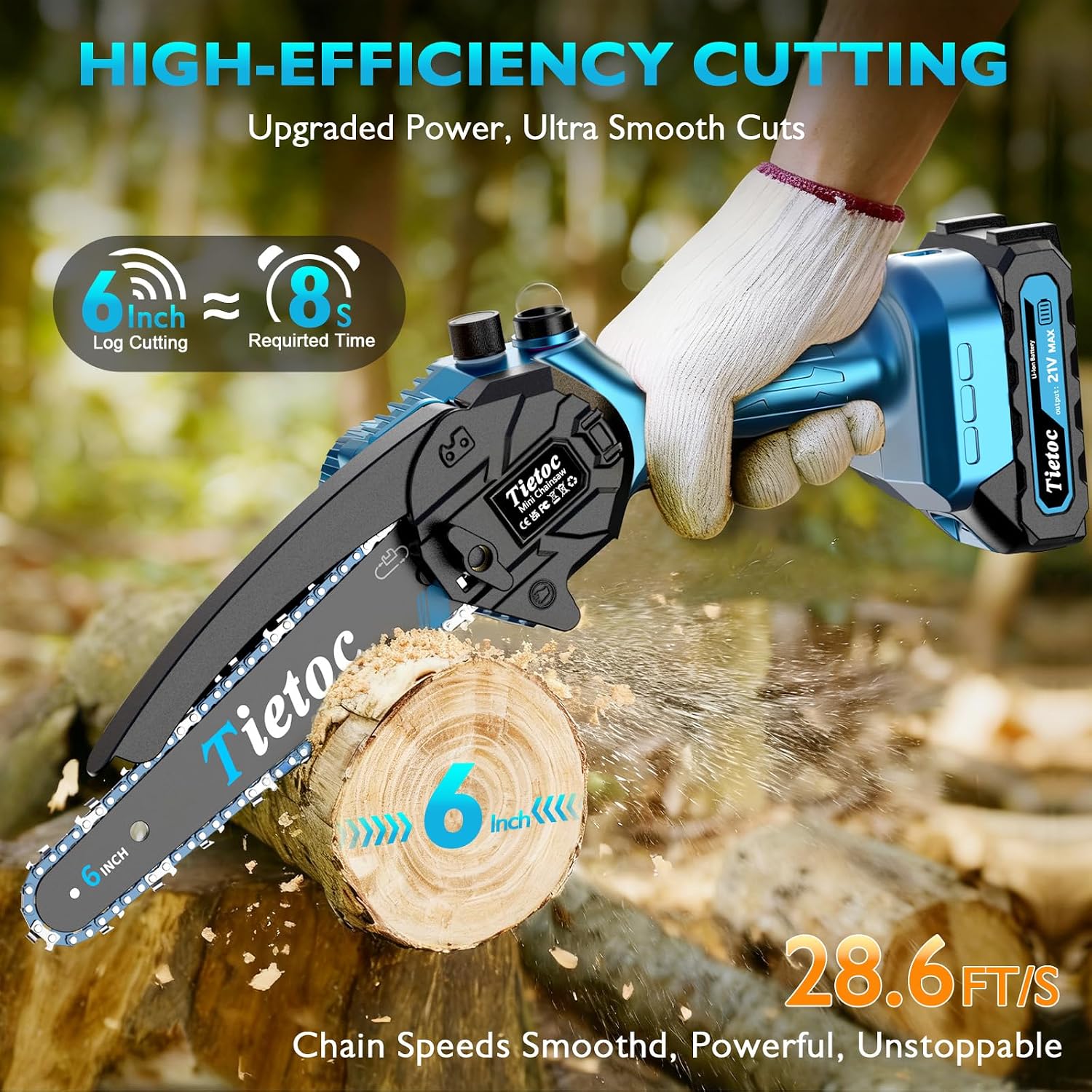 Mini pilarka łańcuchowa, 6-cal – Mini Chainsaw 6 Inch Cordless recenzja i cena