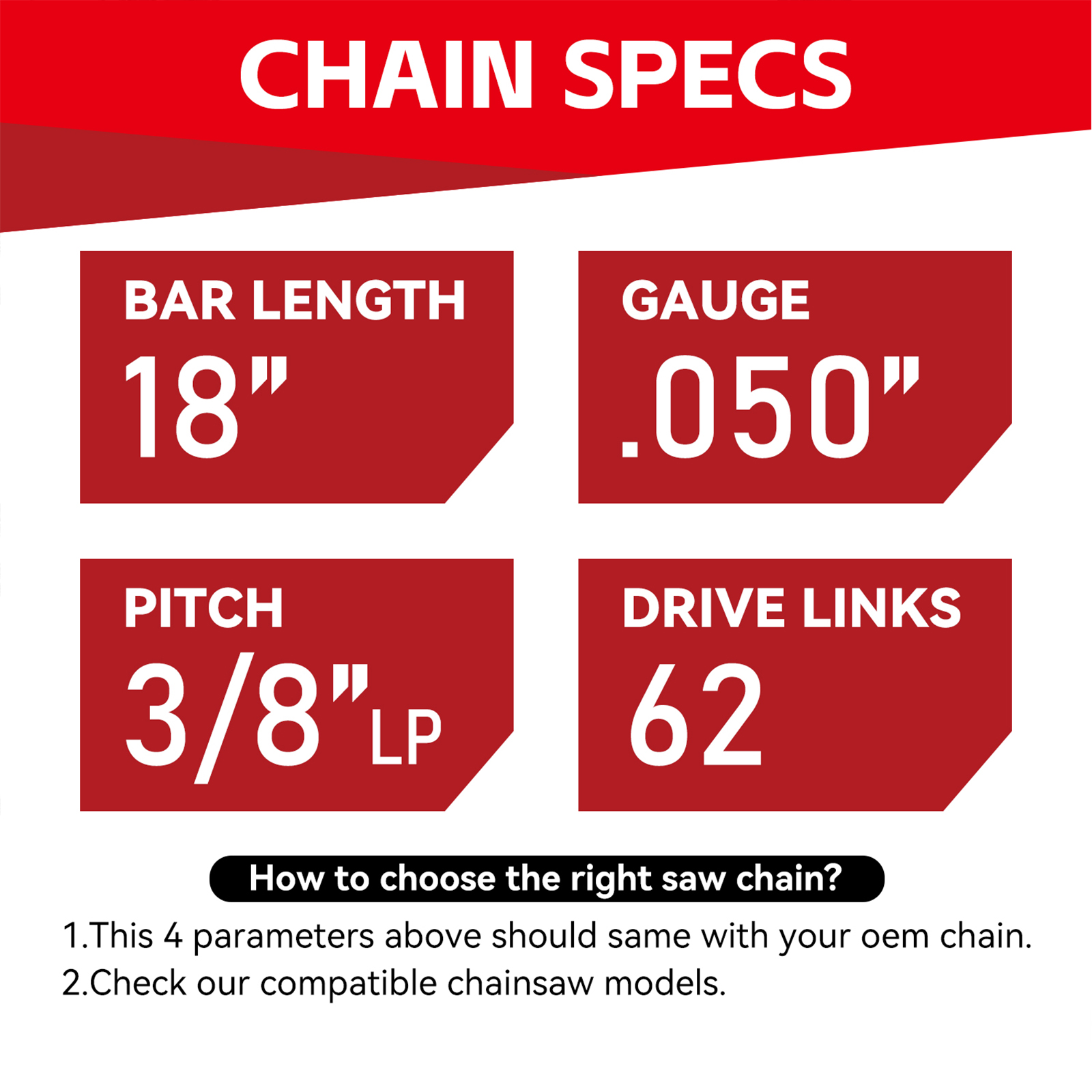 MRFARZ 4-pak łańcucha do piły  – Chainsaw Chain 3/8 Pitch recenzja i cena